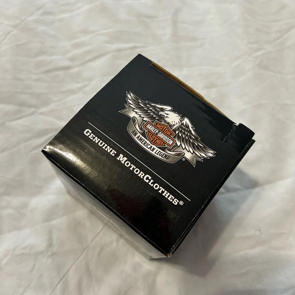Orange Harley-Davidson Bar & Shield Ball Ornament